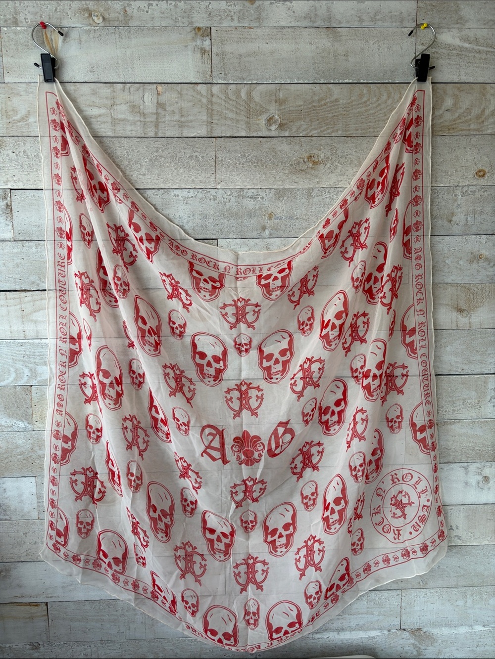A&G (Amal Guessous) rock n' roll sheer skull scarf